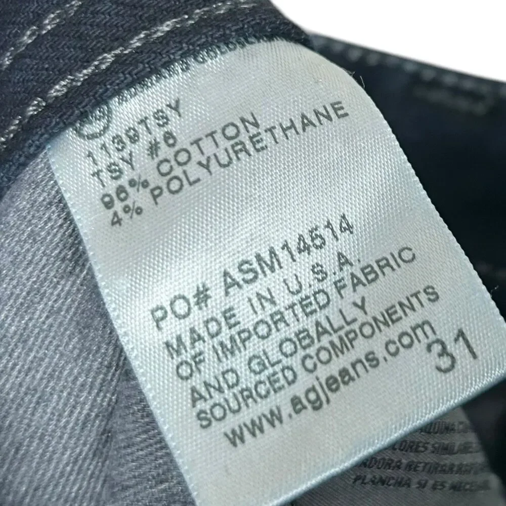 AG Adriano Goldschmied Dylan Jeans Mens 31 Blue Slim Denim 360 Dark Wash NWT